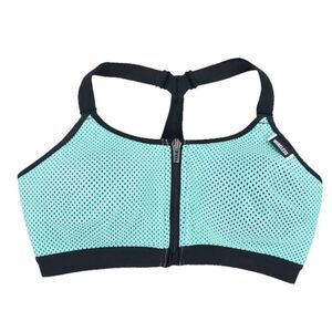 VICTORIAS SECRET KNOCKOUT Sz 36D Wirefree Zip Front Workout Athletic Sports Bra